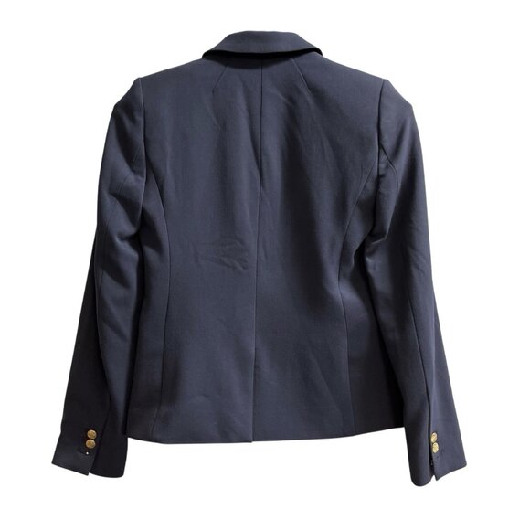 J Crew Mercantile Blazer Womens 2 Navy Schoolboy Gold Buttons Old Money Preppy - Picture 2 of 9